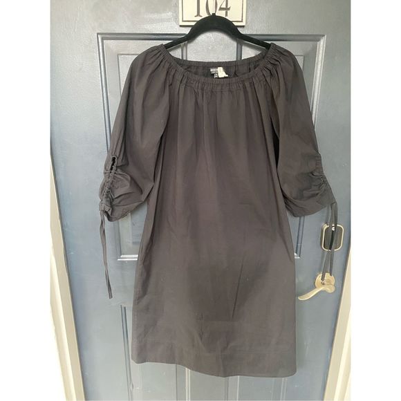 Lafayette 148 New York *Keene A-Line Black Dress, Women's Size Medium, MSRP $598 - Picture 2 of 11